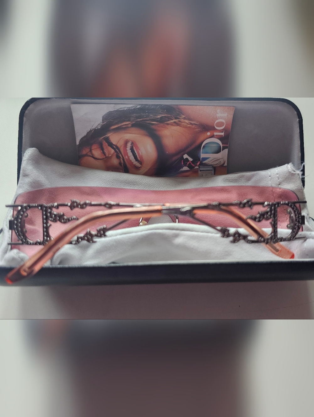 Vintage Christian Dior "Fire" sunglasses with case Pink - Picture 12 of 13